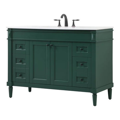 48 inch single bathroom vanity in black