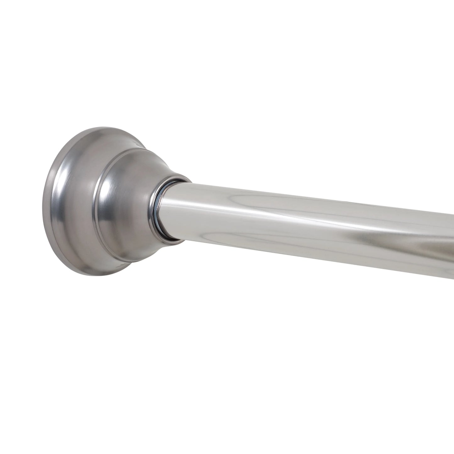 (4 pack) Better Homes & Gardens Wave Finial No Rust 43° F to 72° F Adjustable Tension Shower Curtain Rod, Nickel