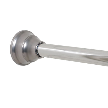 (4 pack) Better Homes & Gardens Wave Finial No Rust 43° F to 72° F Adjustable Tension Shower Curtain Rod, Nickel