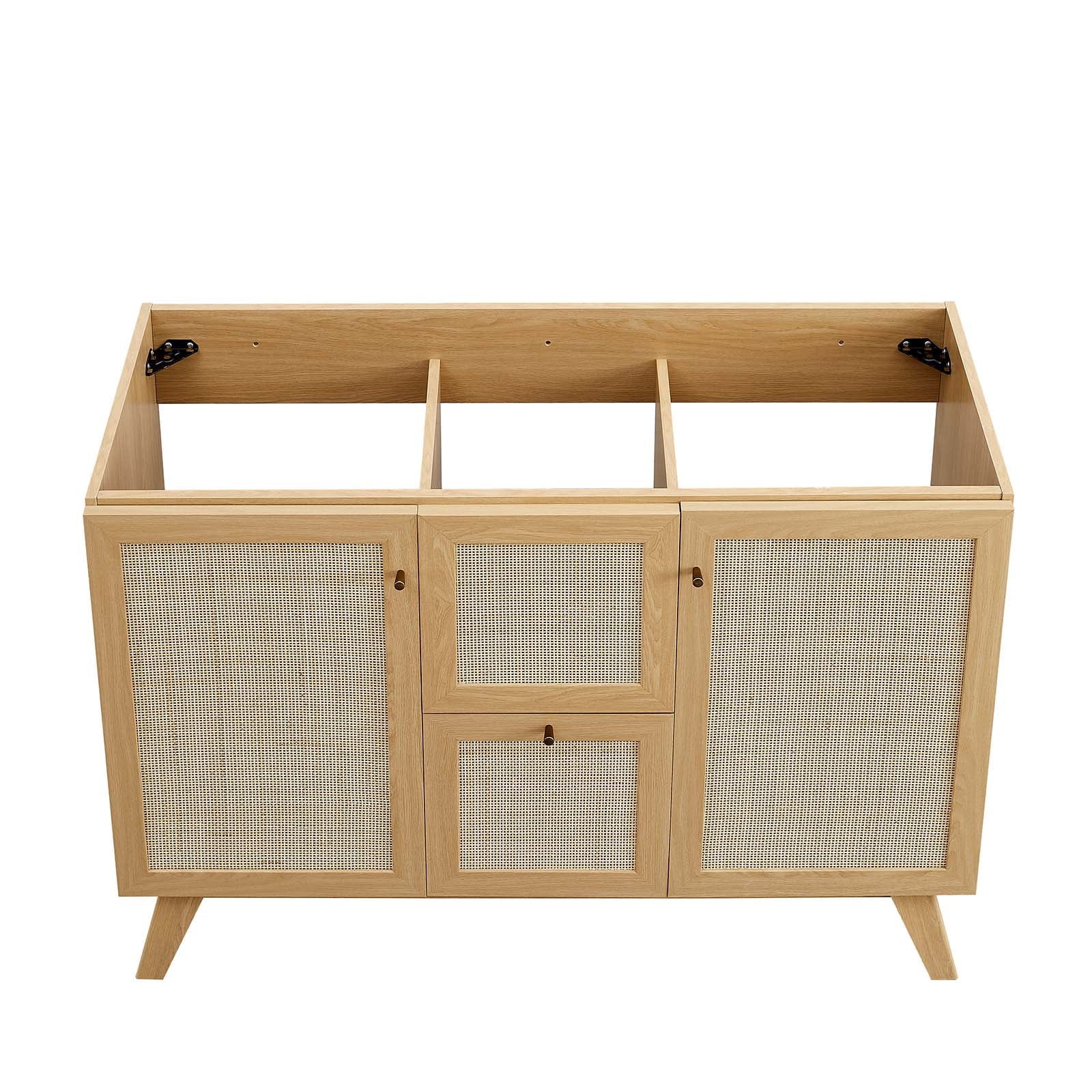 Modway Soma 48°?Double Sink Bathroom Vanity in Oak White