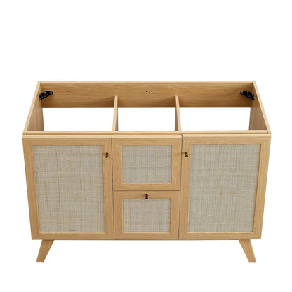 Modway Soma 48°?Double Sink Bathroom Vanity in Oak White