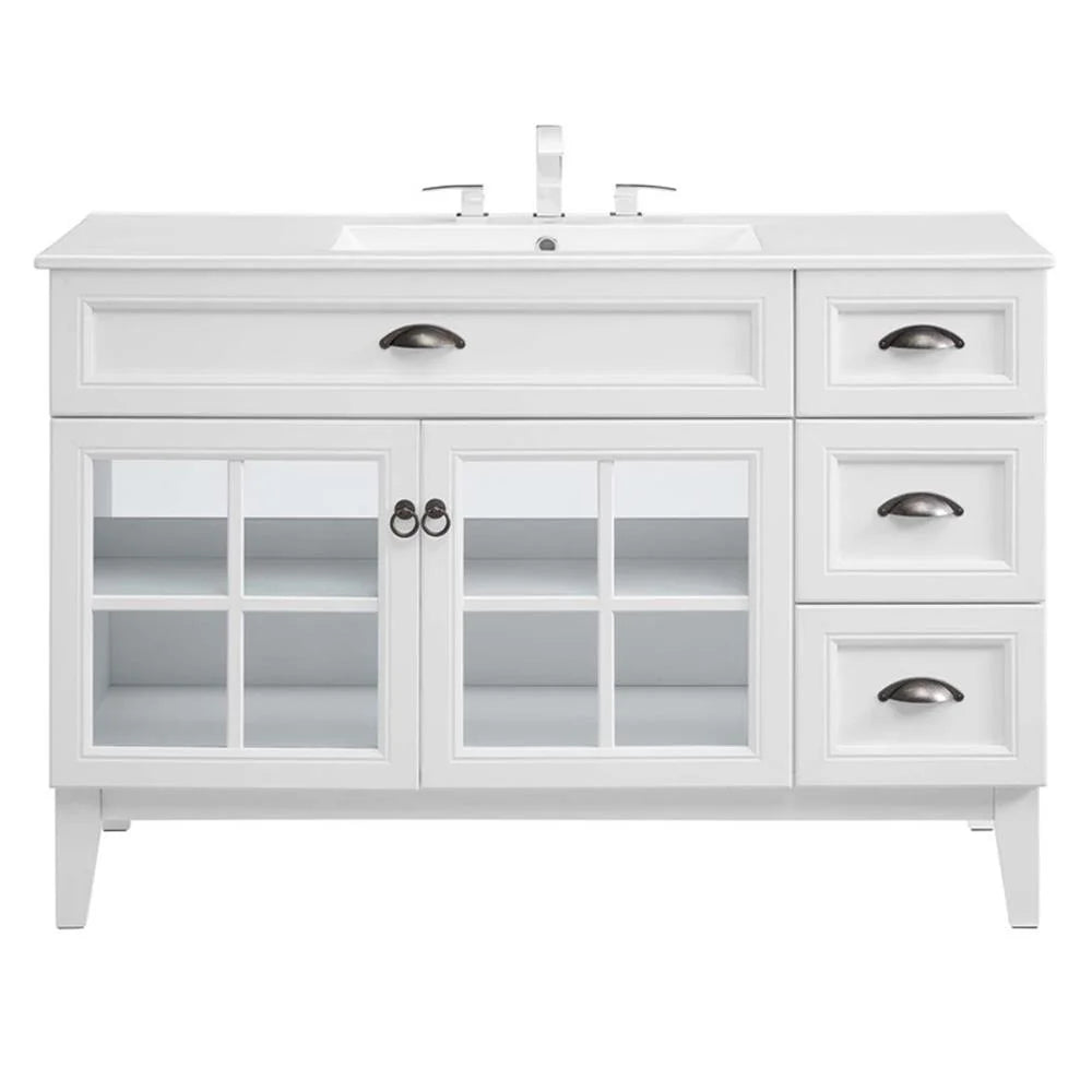 Modway Isle 48" Bathroom Vanity Cabinet in White White