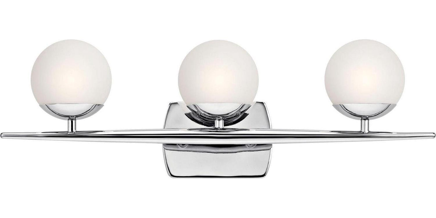 3 Light Bath Vanity In Mid-Century Modern Style-7.75 Inches Tall And 24.5 Inches Wide Kichler Lighting 45582Ch