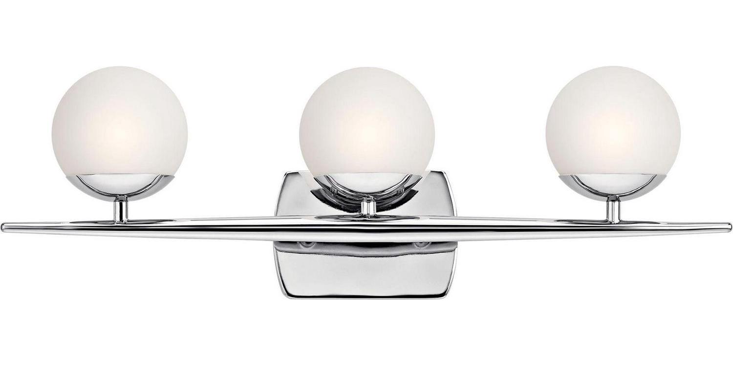 3 Light Bath Vanity In Mid-Century Modern Style-7.75 Inches Tall And 24.5 Inches Wide Kichler Lighting 45582Ch