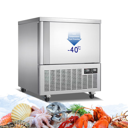 Kolice Commercial 5 Trays Blast Chiller & Freezer, Chest Freezer, Shock Freezer with Food Probe,Lowest temp: -40° F for Restaurant,Bakery,School,Hotel