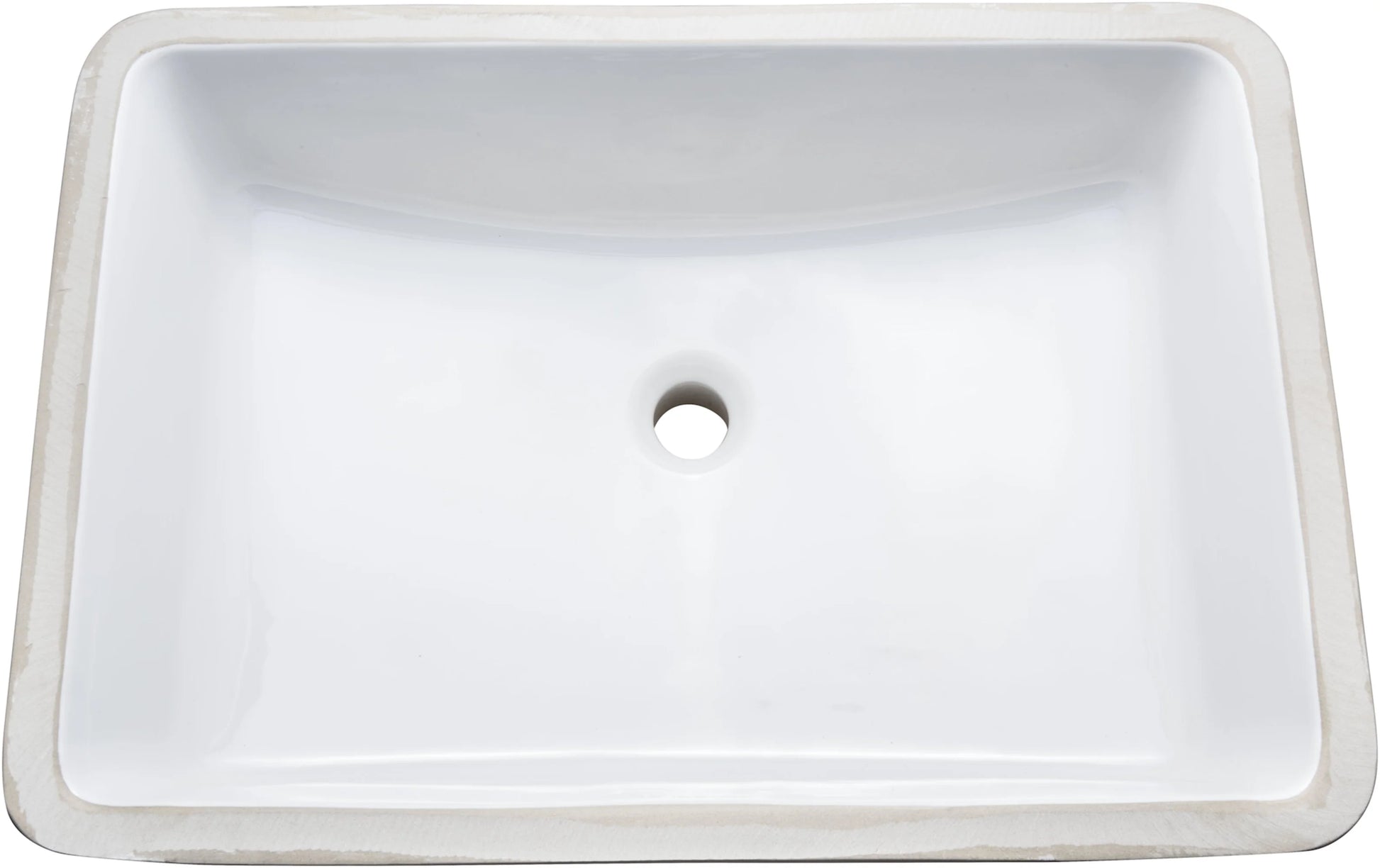 ProFlo PF2114UA Rectangular Vitreous China Undermount Bathroom Sink with Overflow
