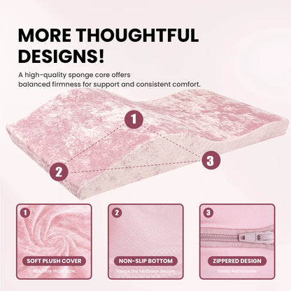 Lash Bed Foam Topper, Massage Table Memory Foam Topper, Ergonomic Curved Mattress Topper Lash Bed Cushion for Beauty Salon (71 Inches X 23.6 Inches(180cm X 60cm))