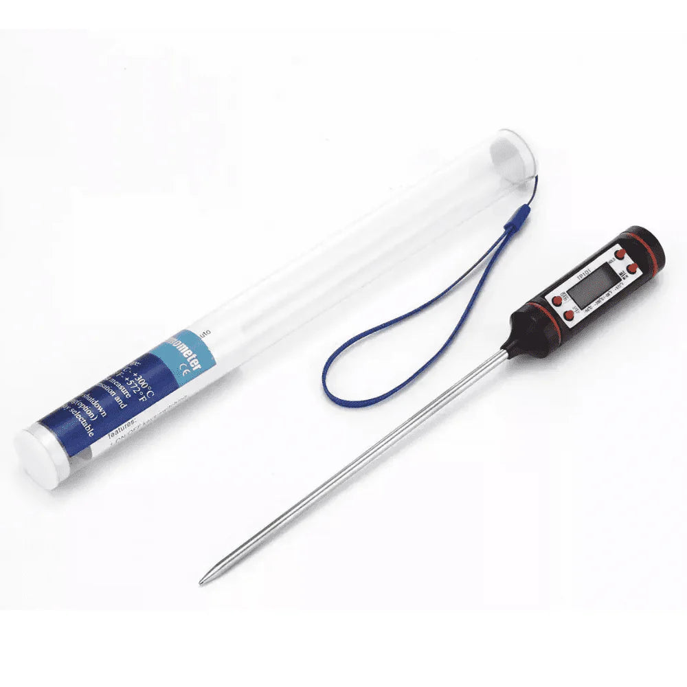 Meat Thermometer,Instant Read Digital Cooking Thermometer,Electronic Food Thermometer with Super Long Probe for Kitchen,Milk,Candy,BBQ and Grill