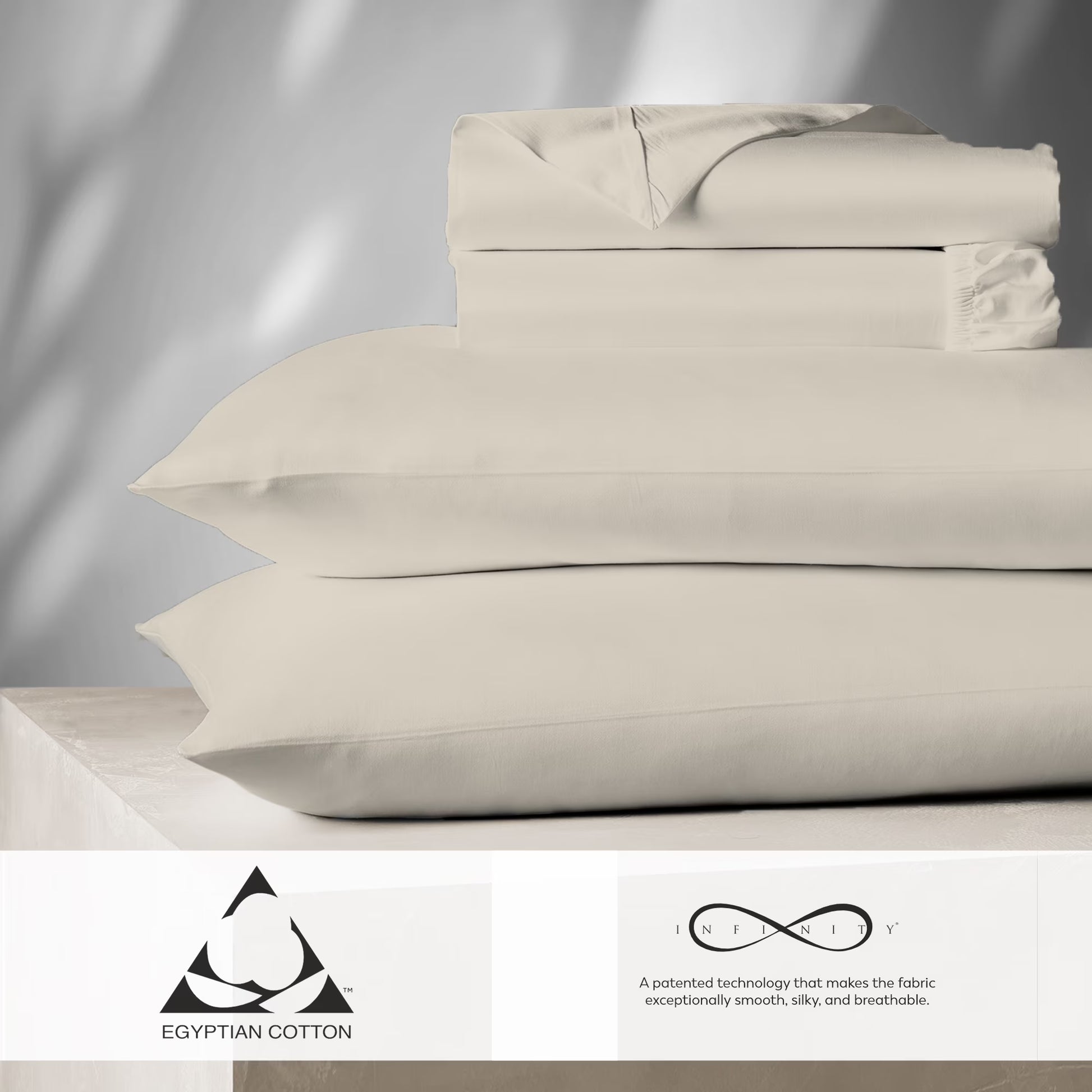 Aireolux 100% Cotton Egyptian 1000 Thread Count Queen Bed Sheet Set - 4-Piece Silky Sateen, Deep Pocket, Super Soft & Breathable, Yellow