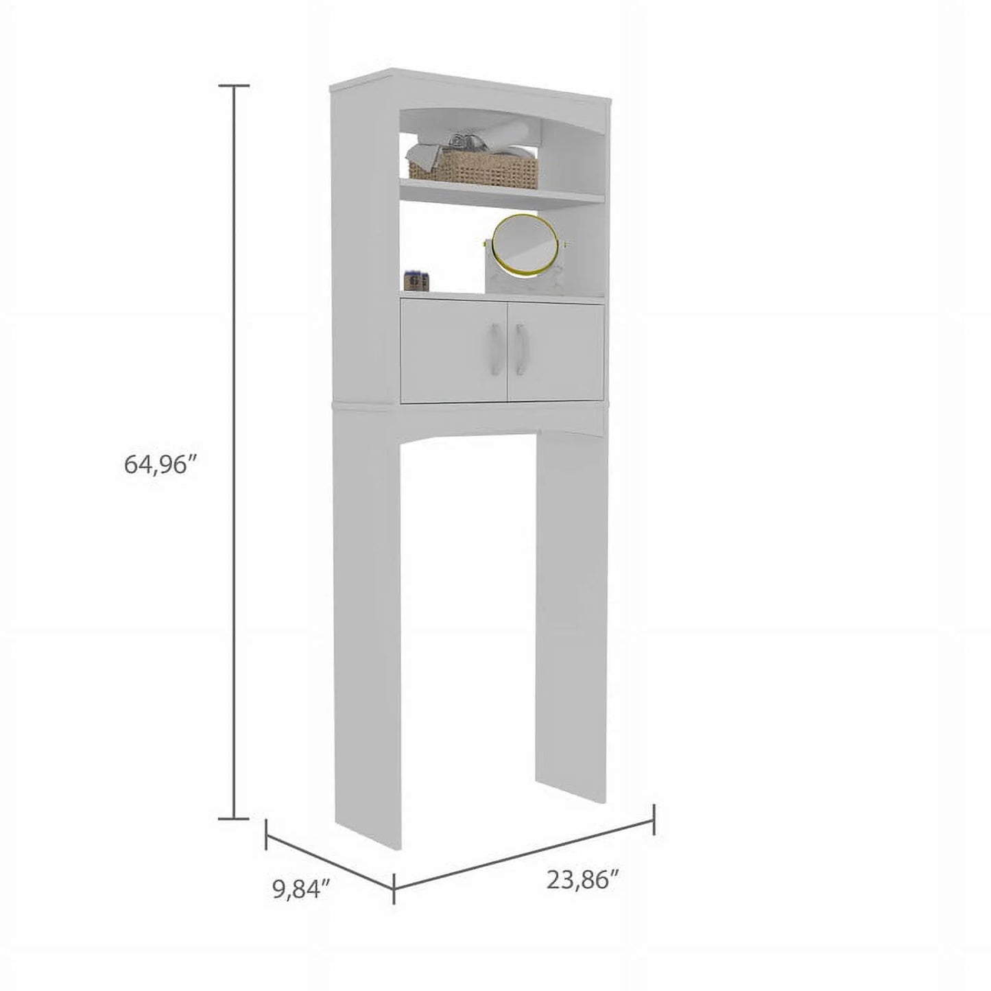 Dasyfly Freestanding Bathroom Over-The-Toilet Storage, Wood Bathroom Space Saver - Espresso