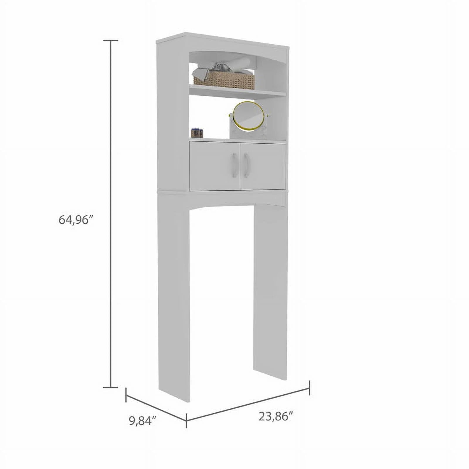 Dasyfly Freestanding Bathroom Over-The-Toilet Storage, Wood Bathroom Space Saver - Espresso