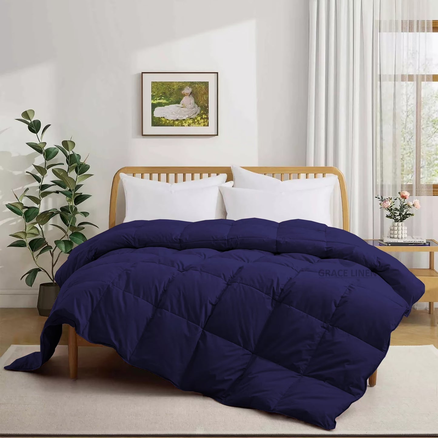 Bedding Comforter Cal King Size, Duvet Insert, Quilted Comforter with Corner Tabs, All Season Lightweight Quilt, Down Alternative Hotel Comforter Cal King Size 96X102 Baby Pink