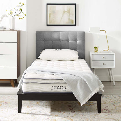 Modway Jenna 8" Innerspring and Foam Narrow Twin Mattress in White