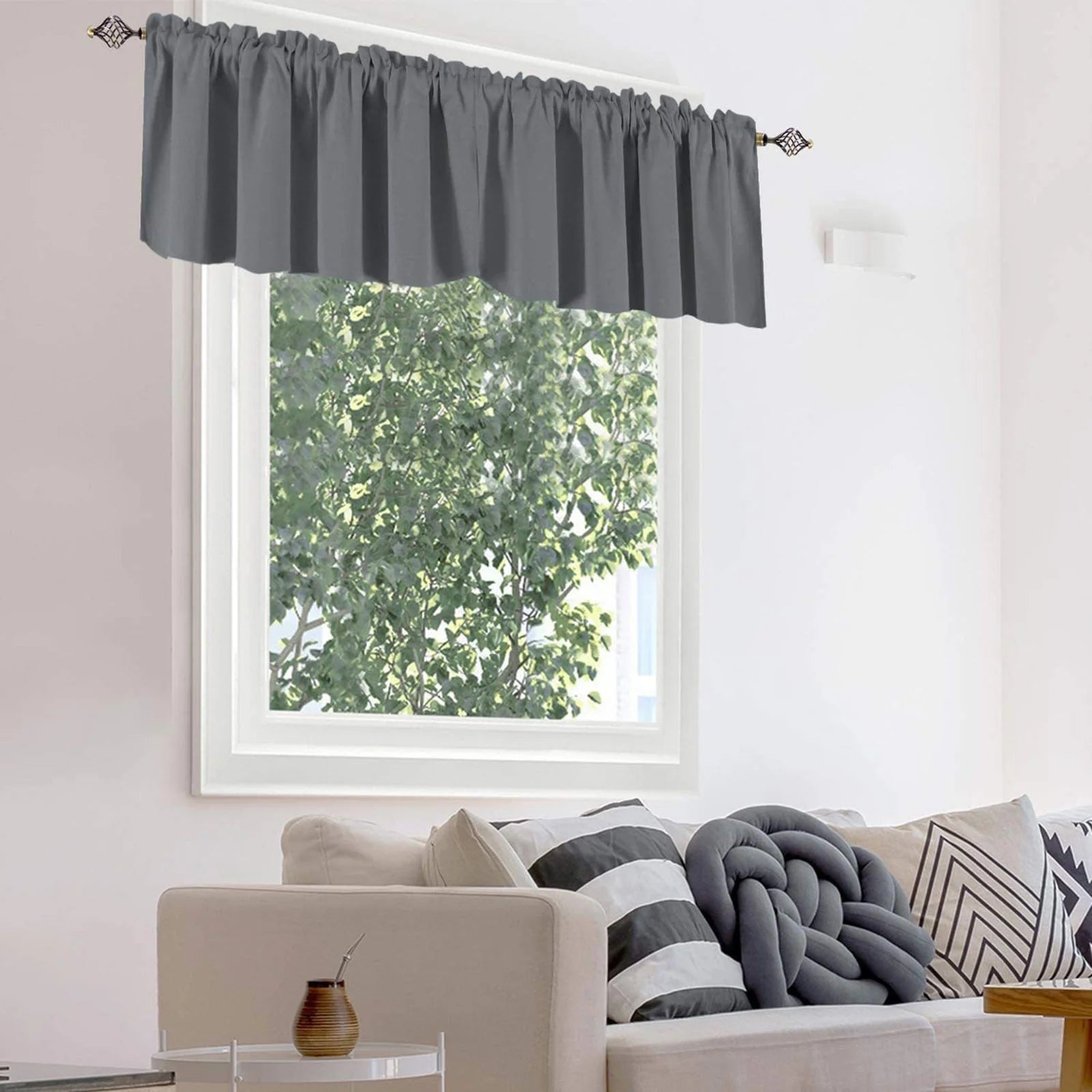 Blackout Curtains Kitchen Curtain,Short Curtains Half Window Curtains for Bedroom,Privacy Curtain Tiers for Windows, Energy Saving Curtain Tiers for Bathroom Shades,57°18inches per Panel