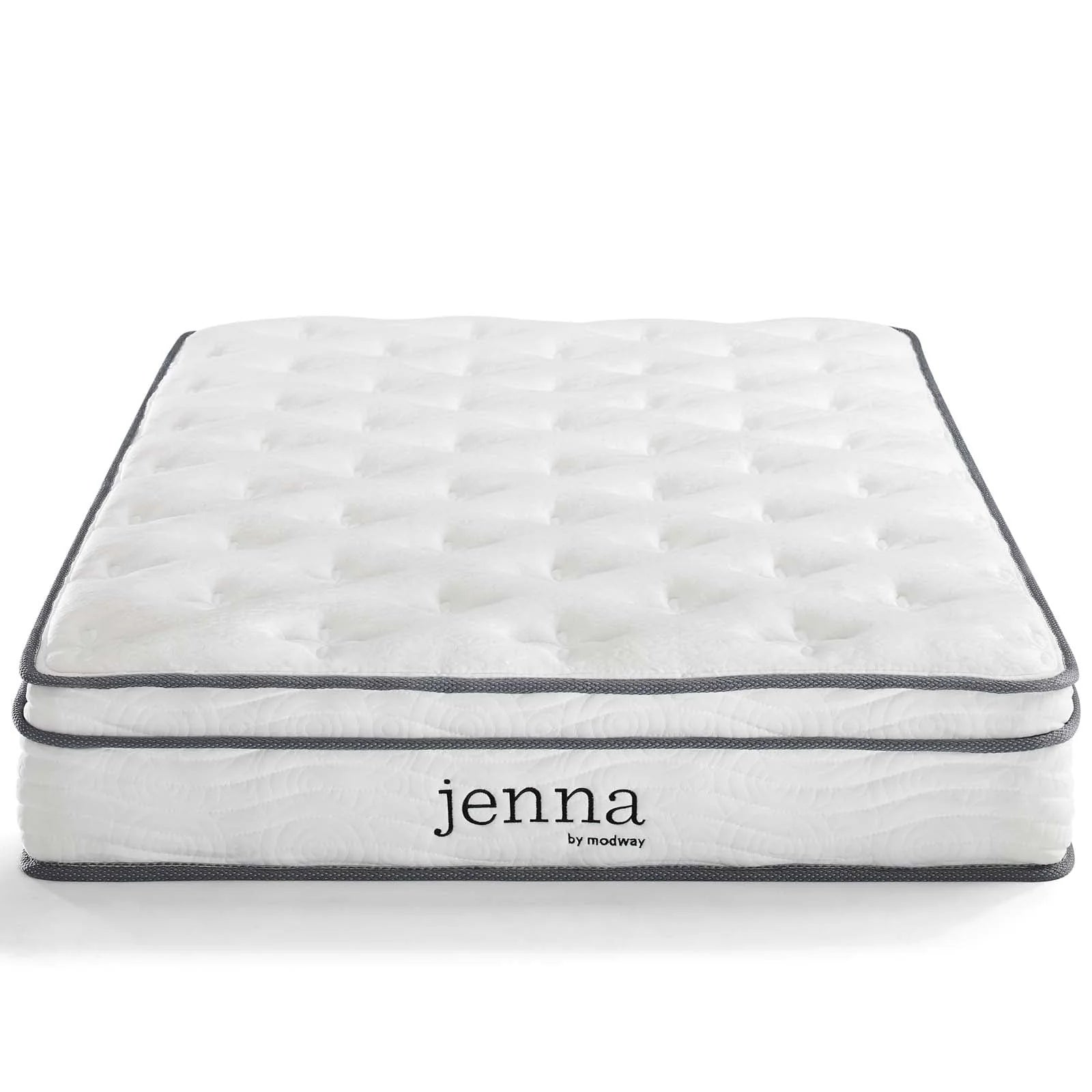 Modway Jenna 8" Innerspring and Foam Twin Mattress in White
