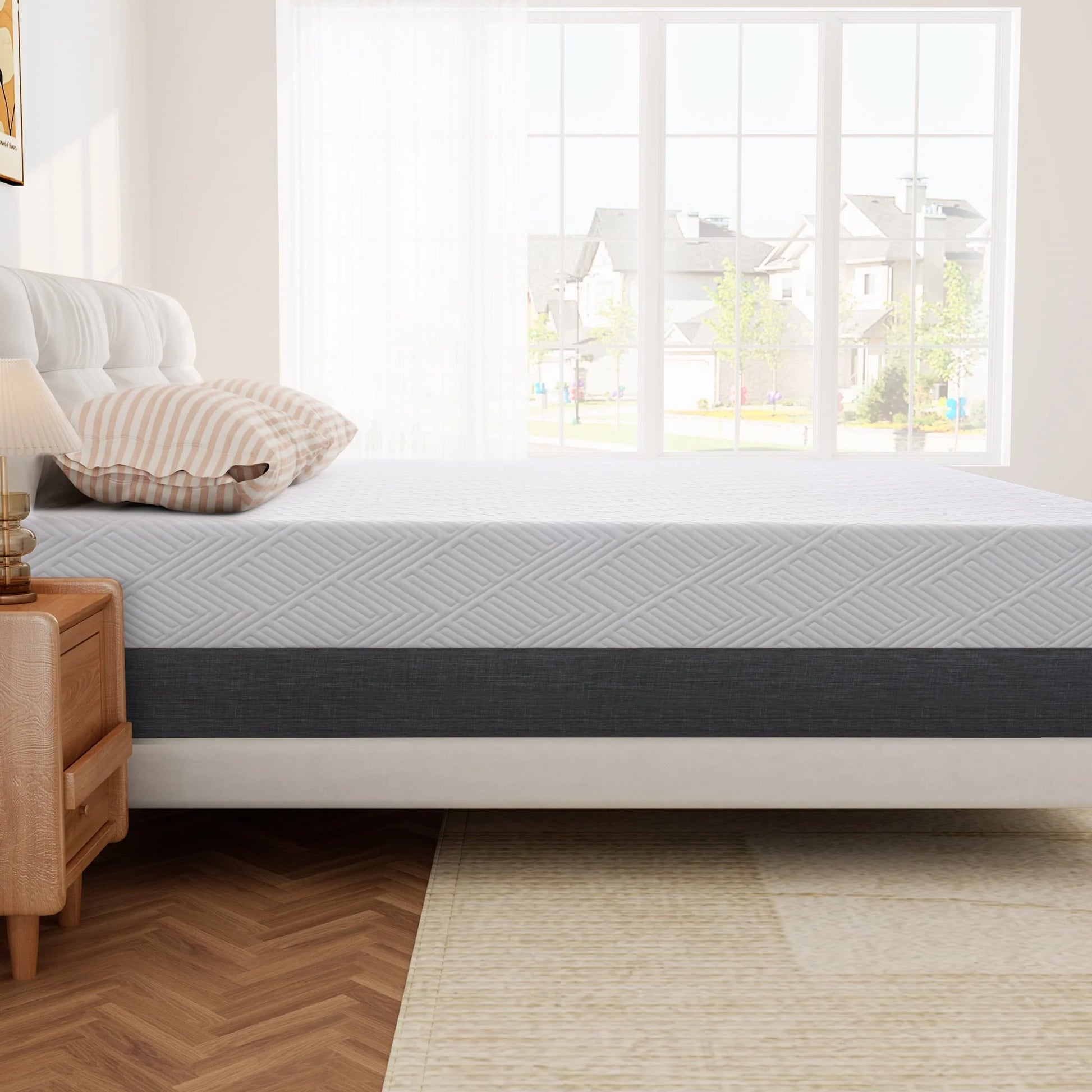 King Mattress Madinog 12" Memory Foam Mattress More Breathable, King Bed Mattress