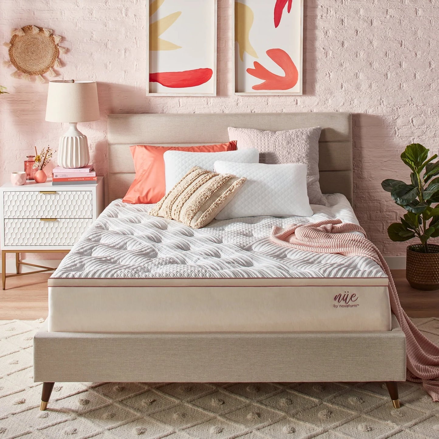 nue by Novaform Plush Pillowtop 12" Gel Memory Foam Mattress, Full