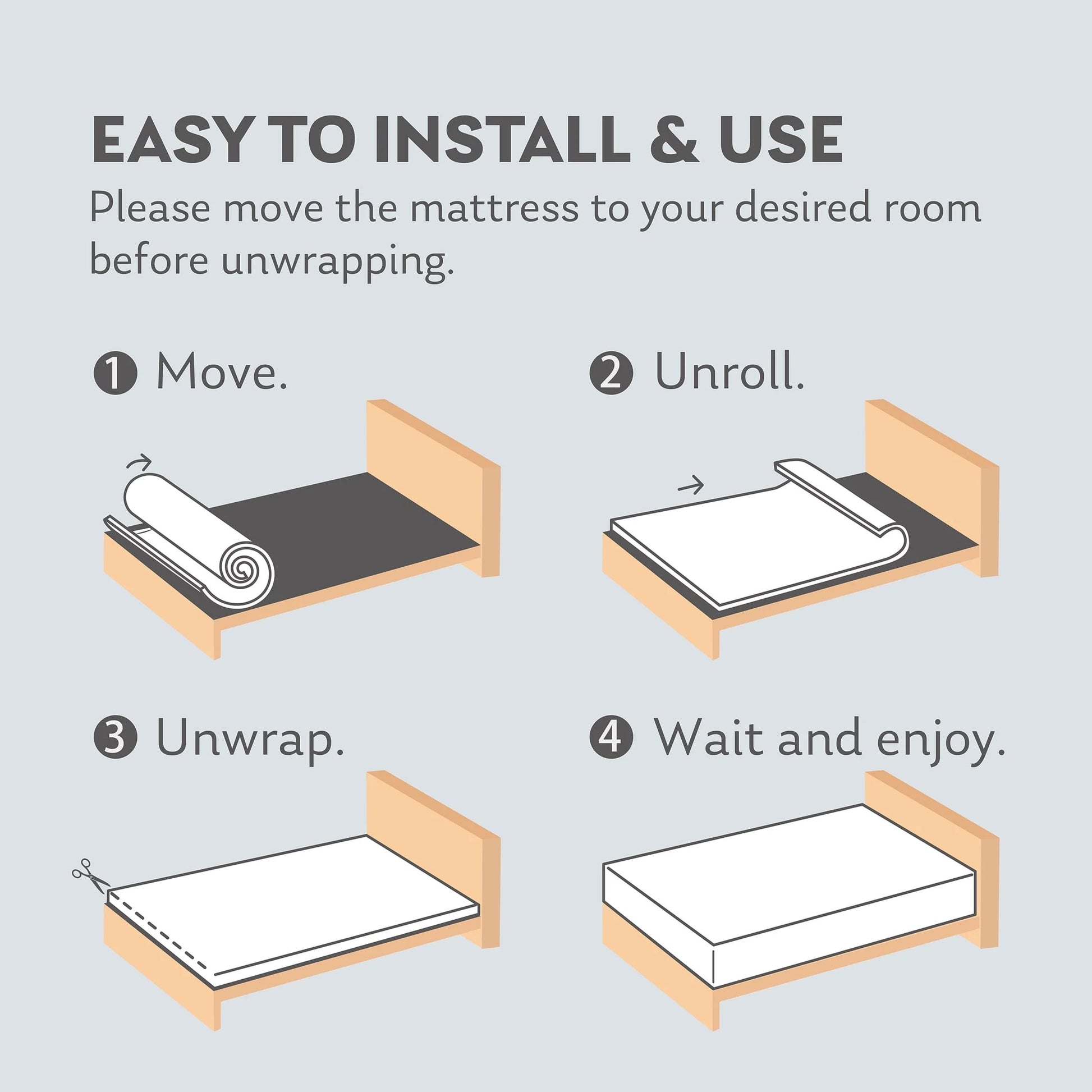 MLILY Ego Black 14 inch Queen Mattress, Cooling Gel Memory Foam Mattress in a box, Queen, Medium