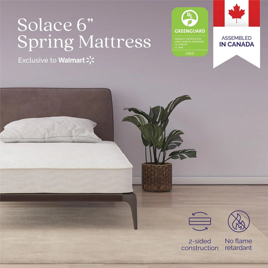 Signature Sleep Solace 6'' 2-Sided Bonnell Coil Mattress, Twin Size