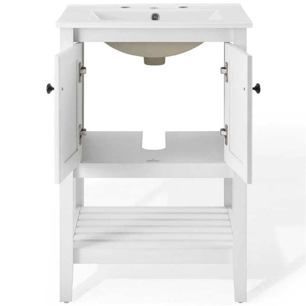 Modway Prestige 24" Modern Wooden Bathroom Vanity in White Finish