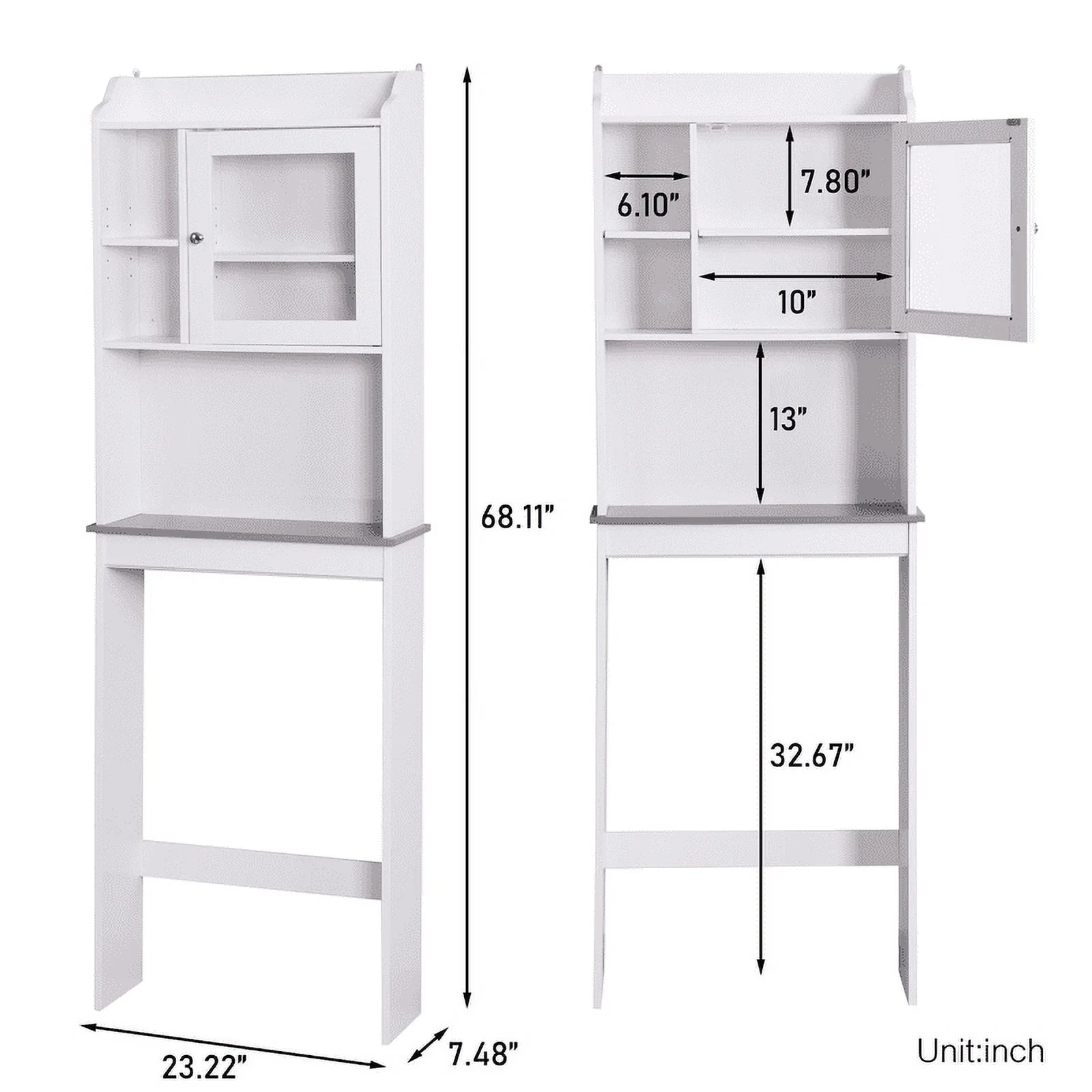 Dasyfly Freestanding Bathroom Over-The-Toilet Storage, Wood Bathroom Space Saver - Espresso