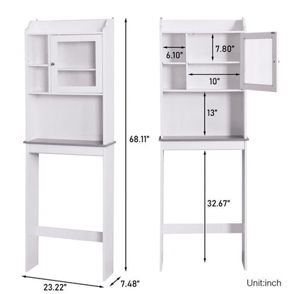 Dasyfly Freestanding Bathroom Over-The-Toilet Storage, Wood Bathroom Space Saver - Espresso