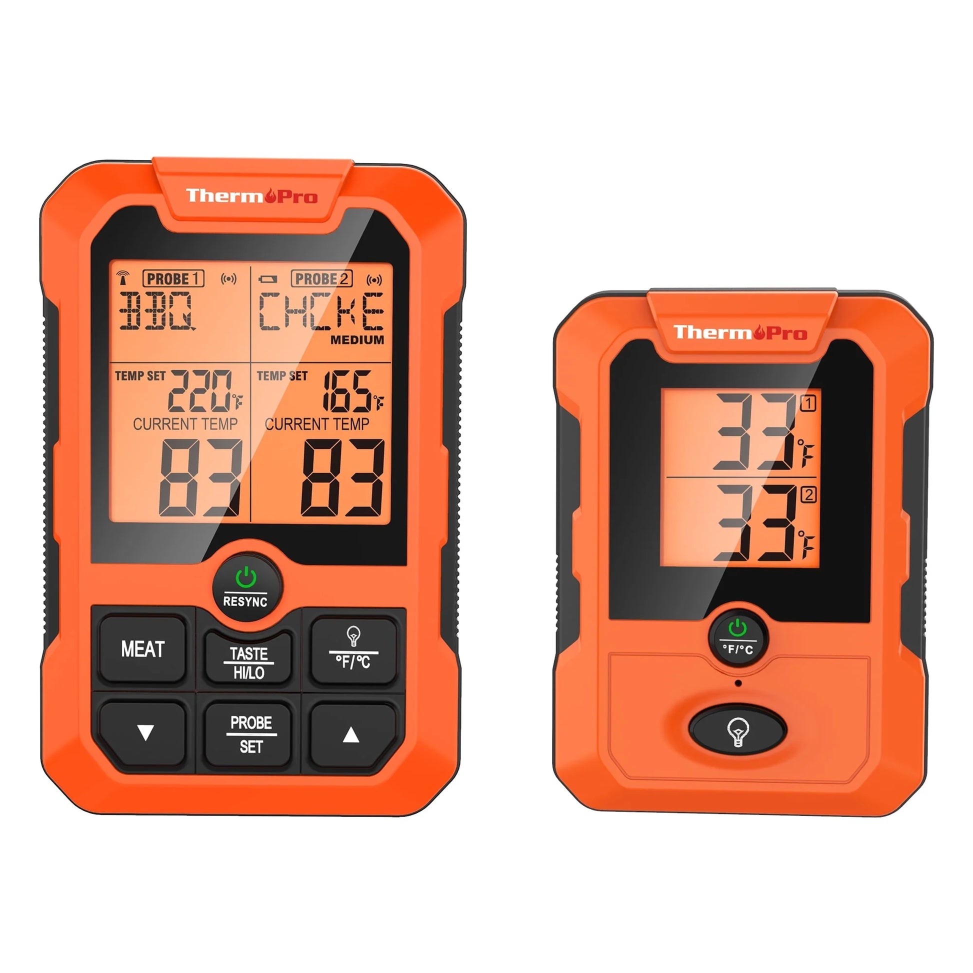 ThermoPro TP810W Wireless Meat Thermometer of 500FT, Dual Probe Meat Thermometer for Smoker Oven, Grill Thermometer with Dual Probes, Smart Rechargeable BBQ Thermometer for Cooking Turkey Fish Beef