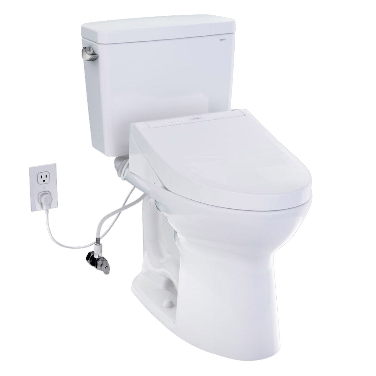 TOTO Drake 2-piece Elongated Toilet with C5 Washlet Bidet Seat